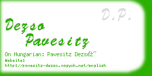 dezso pavesitz business card